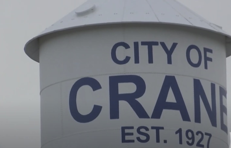 Tank with the words 'City of Crane'